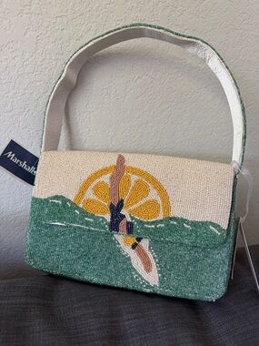 Marshalls Swimmer Beaded Shoulder Bag with Citrus Design